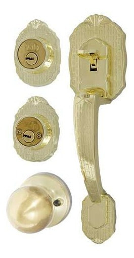 GATILLO YALE VERONA LLAVE-MARIPOSA LATÓN BRILLANTE (MX80881)