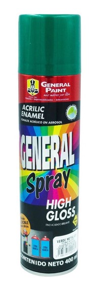AEROSOL GENERAL PAINT VERDE METÁLICO 400ML (A2352)(E)