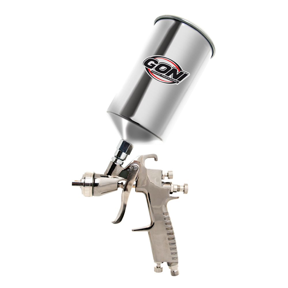 GONI PISTOLA GRAVEDAD LVLP C/VASO ALUMINIO 1LT BOQUILLA 1.7MM (621)