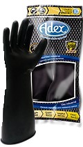 GUANTE ADEX NEGRO C/ÁCIDO 350 No.10 PAR MEDIANO