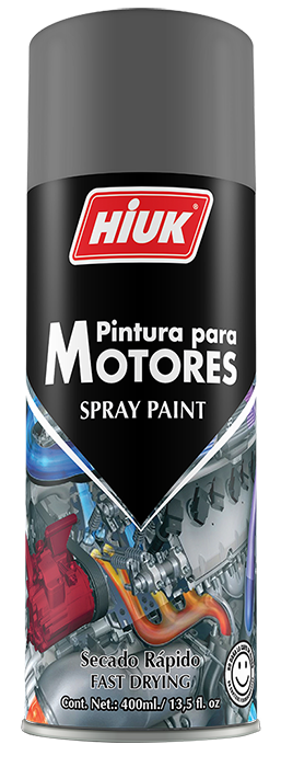 HIUK AEROSOL 466 P/MOTOR NEGRO MATE 400ML (E)