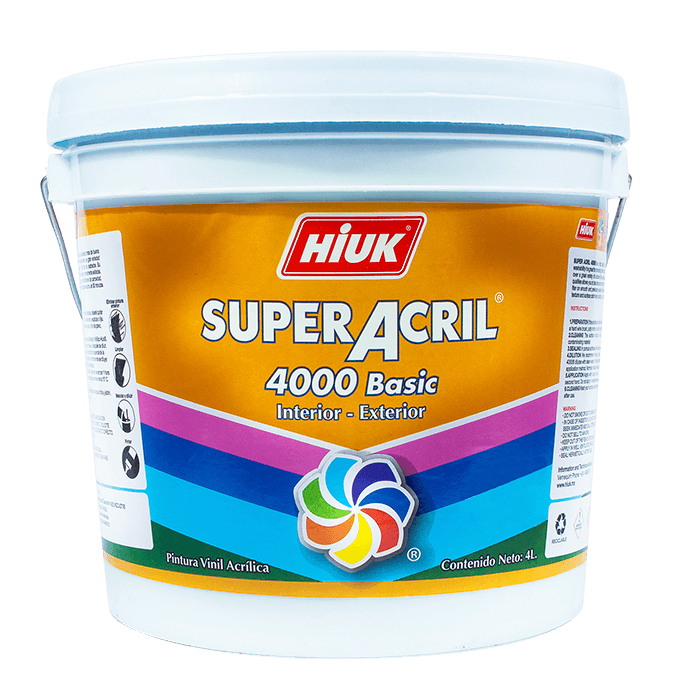 HIUK SUPERACRIL 4000 AZUL TURQ 4LT 8098