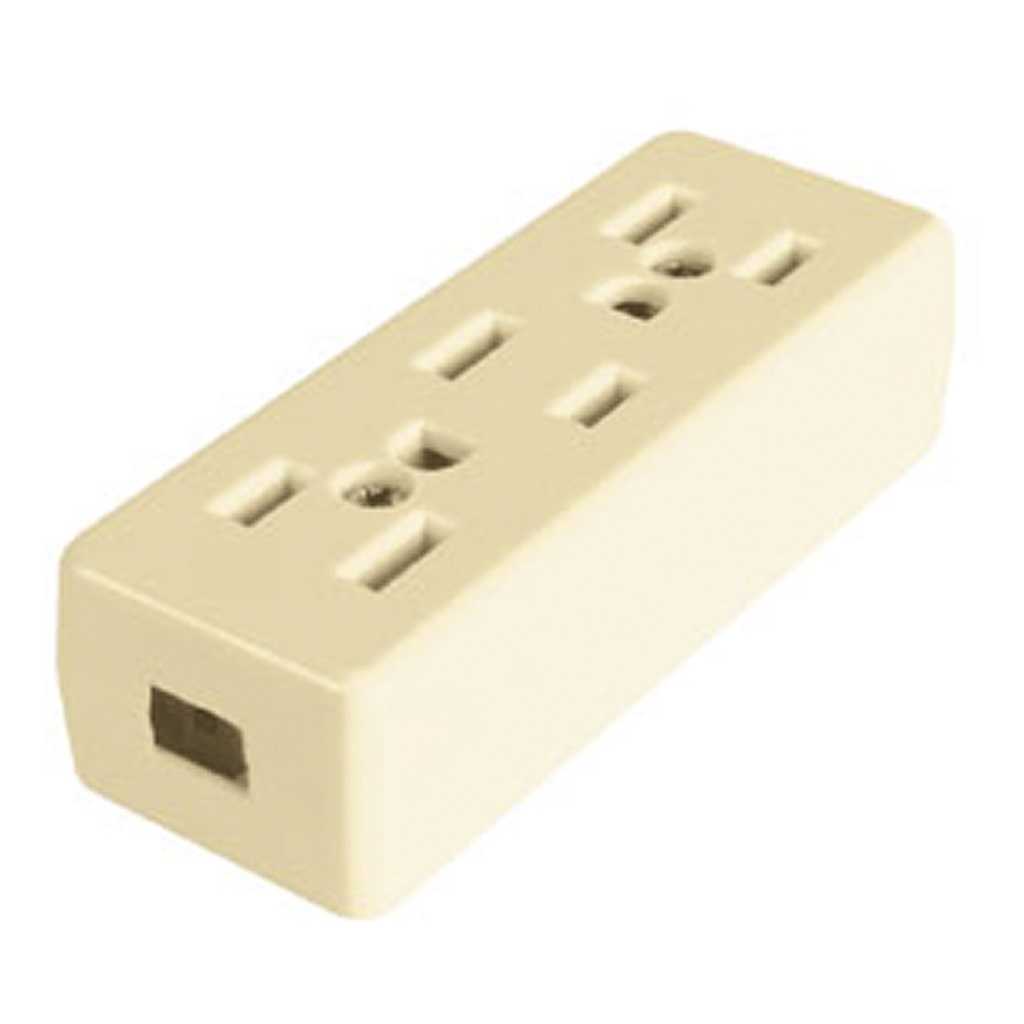 IGOTO CONTACTO ATERRIZADO C/TRIPLE CLAVIJA MARFIL (AC03/2-M)(E)