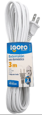 IGOTO EXTENSIÓN DOMÉSTICA BLANCA 3M (ED13-3B)(E)