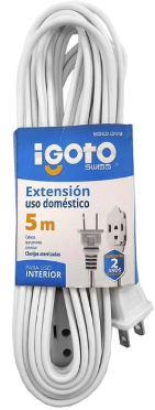 IGOTO EXTENSIÓN DOMÉSTICA BLANCA 5M (ED13-5B)(E)