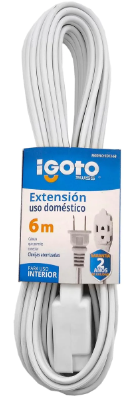 IGOTO EXTENSIÓN DOMÉSTICA BLANCA 6M (ED13-6B)(E)