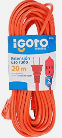 IGOTO EXTENSIÓN USO RUDO NARANJA 20M (ER13-20NA)(E)