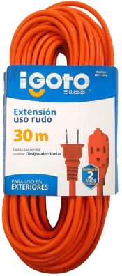 IGOTO EXTENSIÓN USO RUDO NARANJA 30M (ER13-30NA)(E)