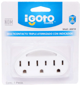 IGOTO MULTICONTACTO TRIPLE C/INDICADOR BLANCO (AM10)(E)