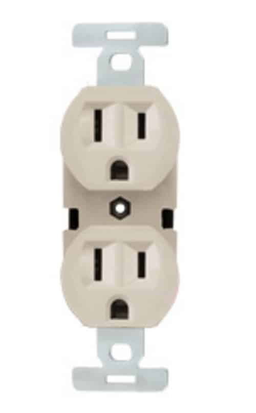 CONTACTO DUPLEX OCULTO MONTANA POLARIZADO ATERRIZADO ITALIANA MARFIL (1602)(E)