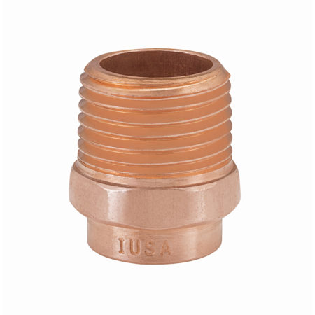 IUSA COBRE CONECTOR ROSCA EXTERIOR MACHO 1-1/2"(38MM) (616857)(H)