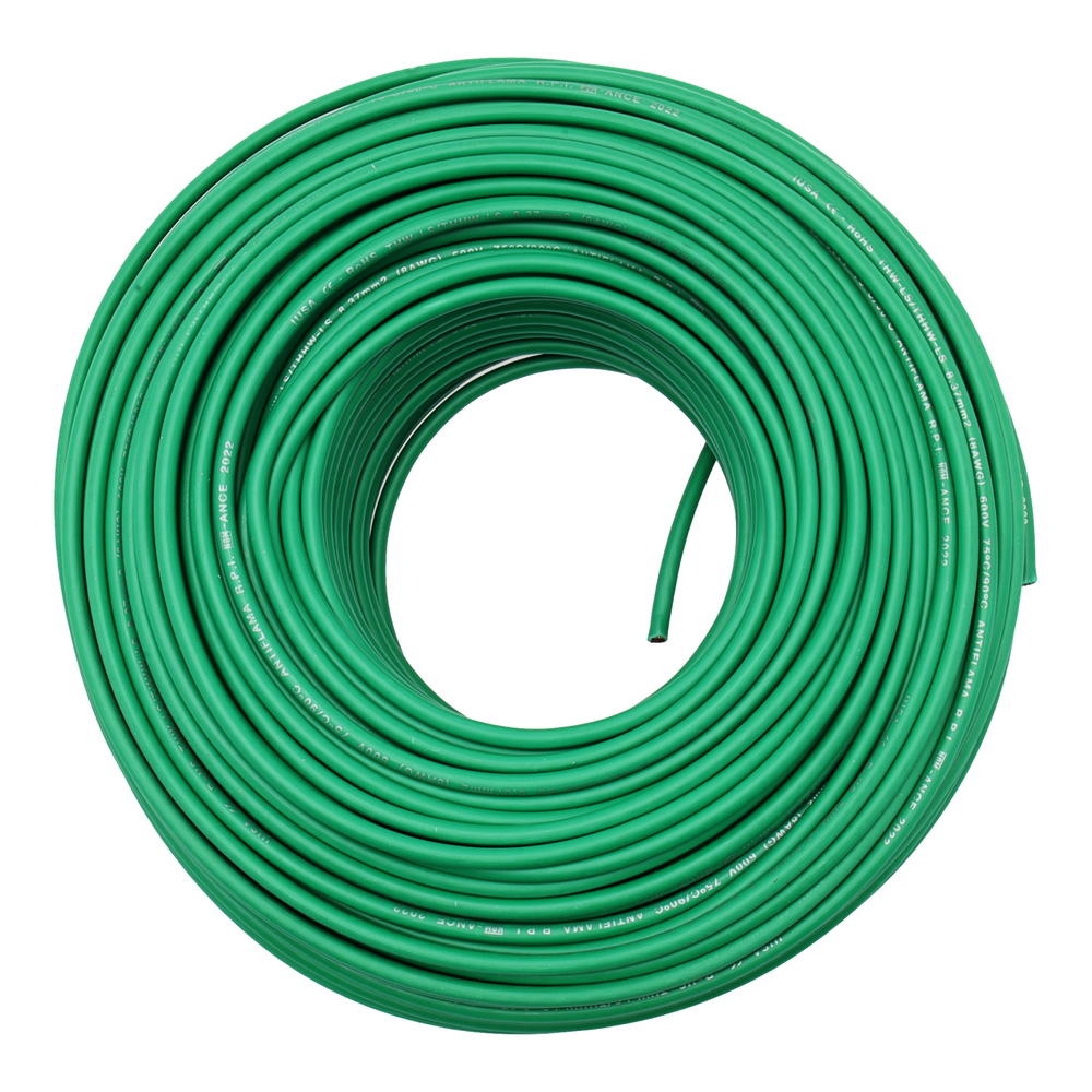 IUSA CABLE THW #12 VERDE BOLSA 100M (397457)