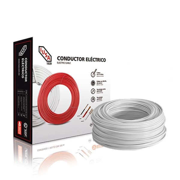 IUSA CABLE THW #10 BLANCO CAJA 100M (399329)
