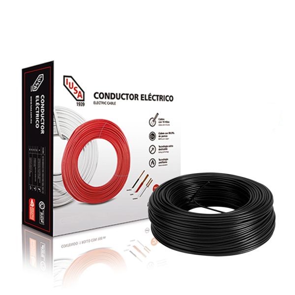 IUSA CABLE THW #10 NEGRO CAJA 100M (399328)