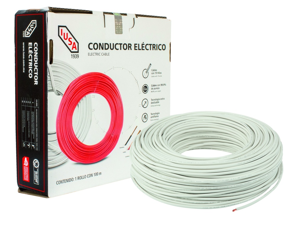 IUSA CABLE THW #20 BLANCO CAJA 100M (217301)