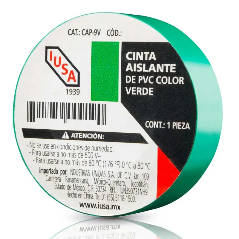 IUSA CINTA AISLANTE VERDE 19MM X 18M (616316)(E)