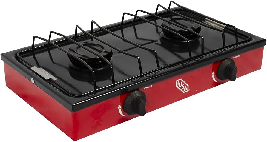 IUSA PARRILLA C/2 QUEMADORES ROJA (604973)(E)