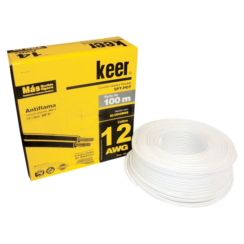 KEER CABLE POT 12 BLANCO 100M (4050)