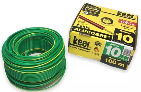 KEER CABLE THW 10 VERDE 100M (4079)