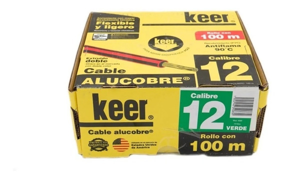 KEER CABLE THW 12 VERDE 100M (4083)