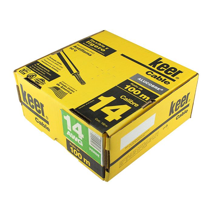 KEER CABLE THW 14 VERDE 100M (4087)
