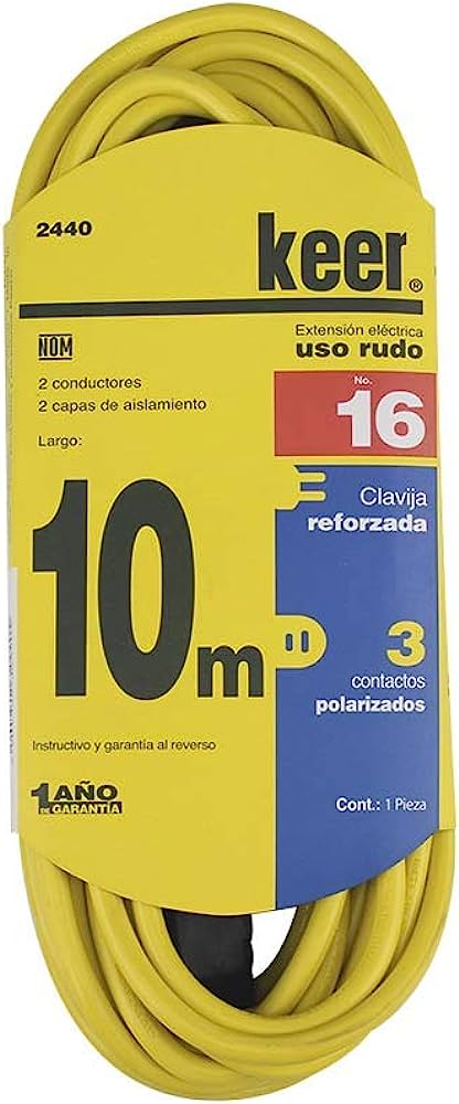 KEER EXTENSIÓN USO RUDO 10M AMARILLA (2440)(E)