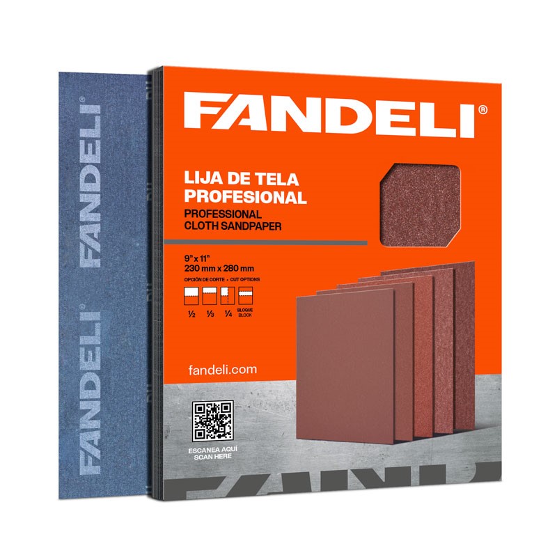 PAQUETE C/50 PIEZAS LIJA OXALUM ROJA FANDELI J-86 GRANO 280 (00080) 