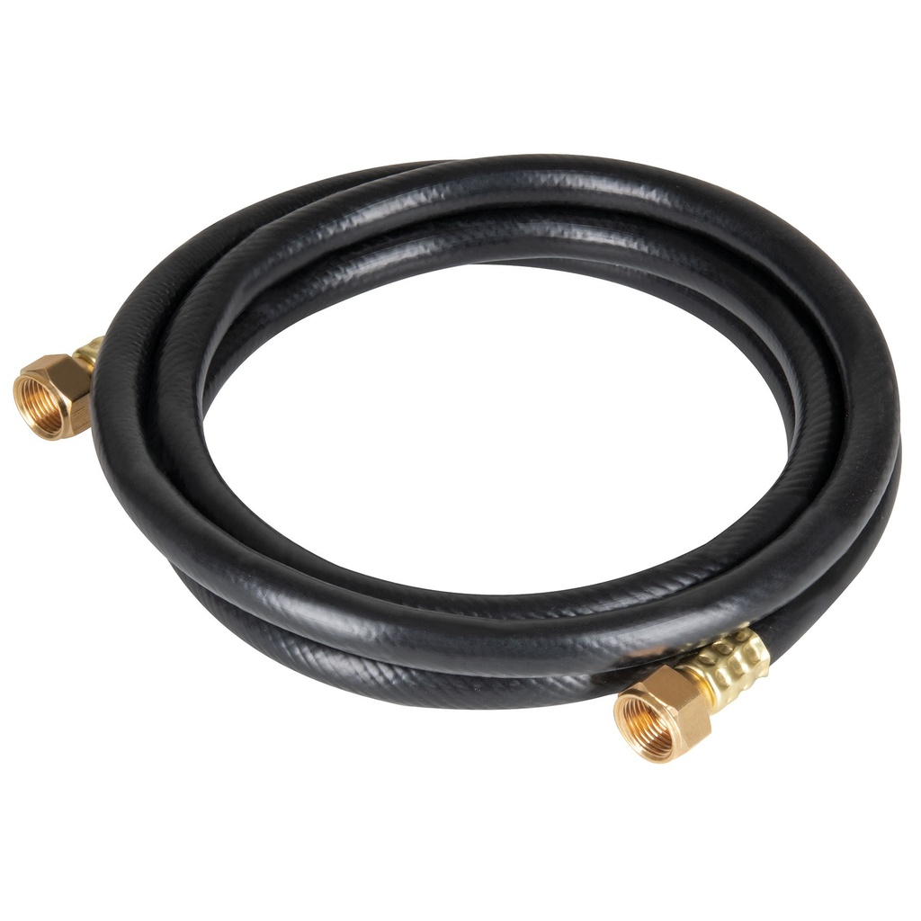 MANGUERA PVC FRASA AEROGAS NEGRA 2M CONEXIÓN 3/8 LATÓN (MG200)