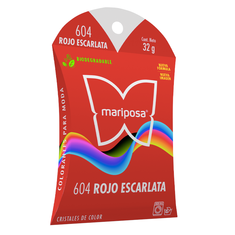 MARIPOSA CRISTALES 604 ROJO ESCARLATA 32GR (H)