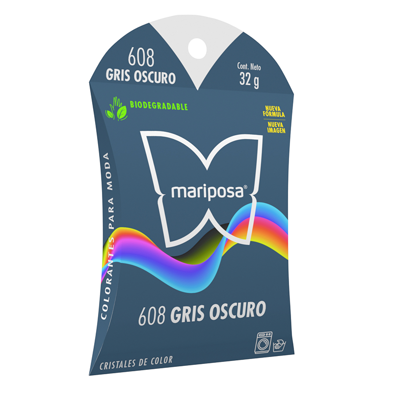 MARIPOSA CRISTALES 608 GRIS OSCURO 32GR (H)