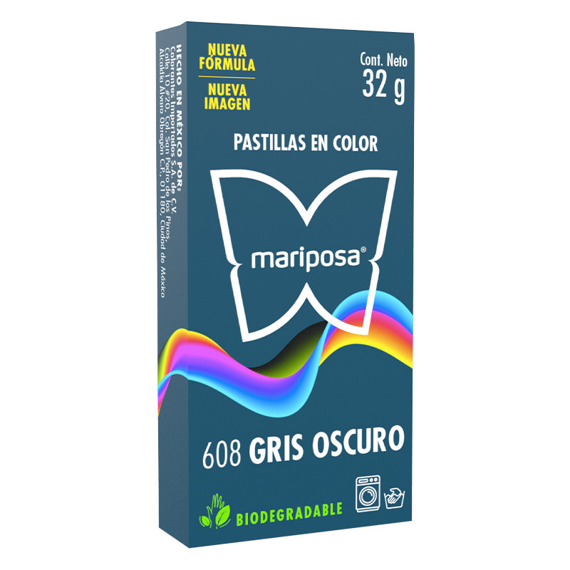 MARIPOSA PASTILLA 608 GRIS OSCURO 32GR (H)