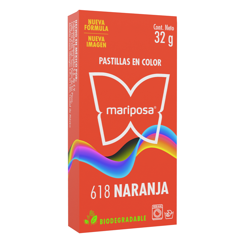 MARIPOSA PASTILLA 618 NARANJA 32GR (H)