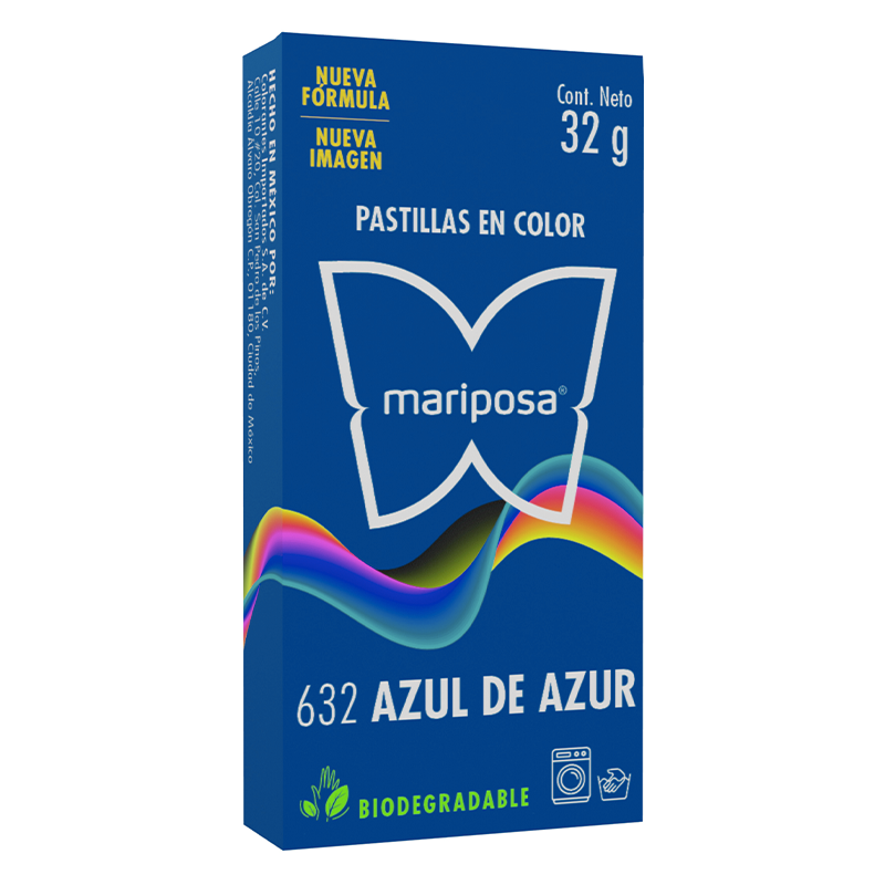 MARIPOSA PASTILLA 632 AZUL DE AZUR 32GR (H)