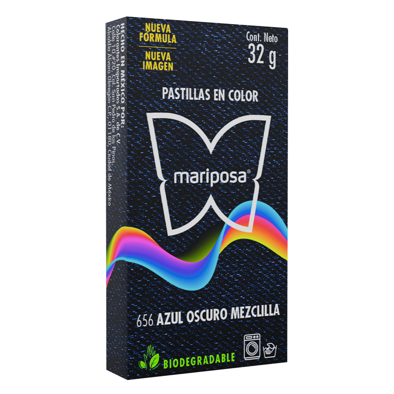 MARIPOSA PASTILLA 656 AZUL MEZCLILLA OSCURO 32GR (H)