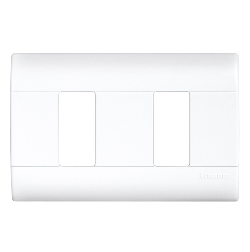BTICINO MODUS PLACA RESINA 2 VENTANAS BLANCA (E5N2BN) (E)