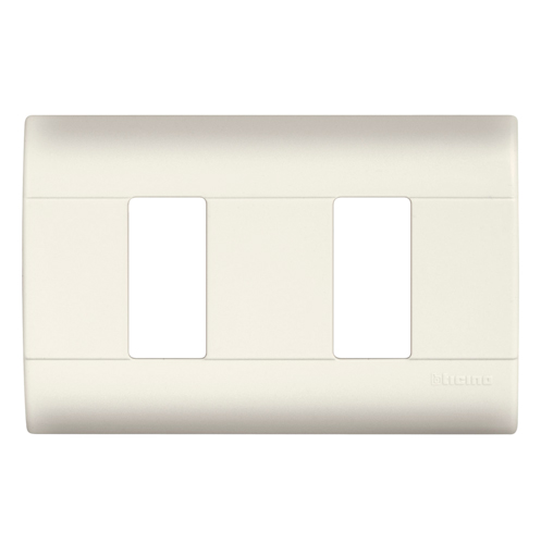 BTICINO MODUS PLACA RESINA 2 VENTANAS MARFIL (E5N2) (E)