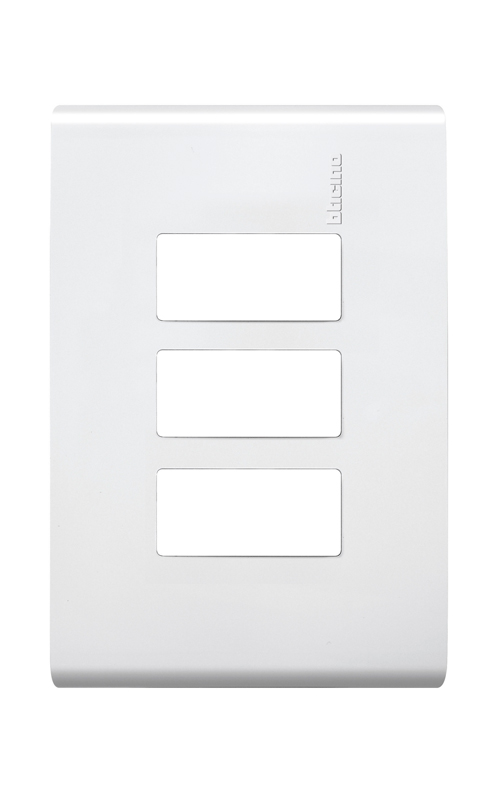 BTICINO MODUS PLACA RESINA 3 VENTANAS BLANCO (E5N3BNR) (E)