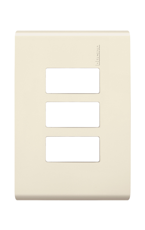 BTICINO MODUS PLACA RESINA 3 VENTANAS MARFIL (E5N3R) (E)