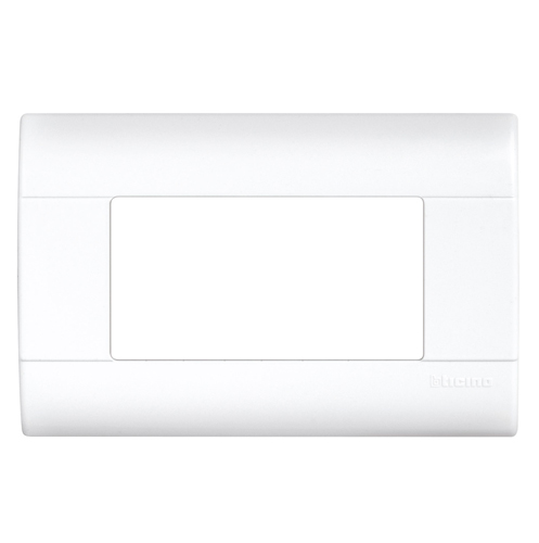 BTICINO MODUS PLACA RESINA 4 VENTANAS BLANCA (E5N4BN) (E)