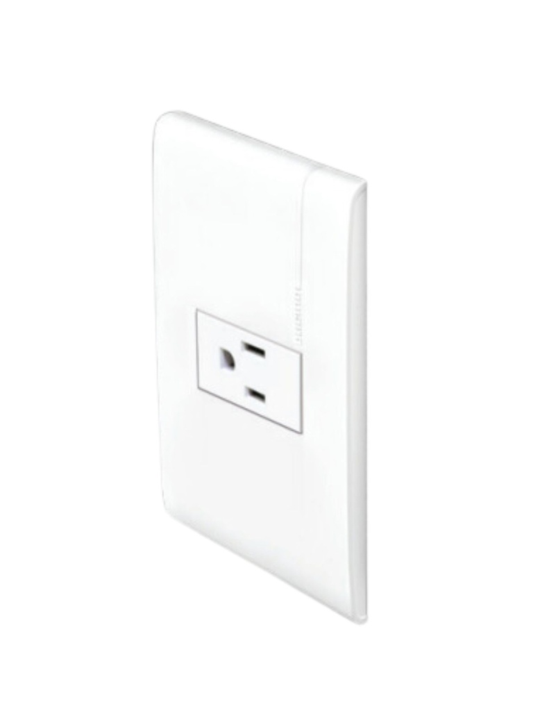 MPRO BTICINO PLACA BLANCA C/1 TOMACORRIENTE 2P+T C/PROTECCIÓN INFANTIL (E2023PTLAB)