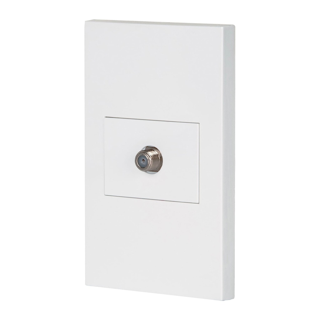 MPRO BTICINO PLACA BLANCA C/TOMA DE T.V. TIPO F (E2E52PTLAB)