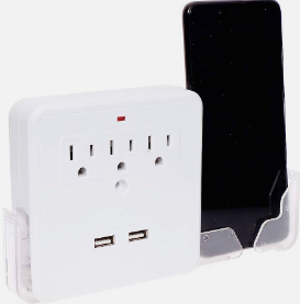IGOTO MULTICONTACTO TRIPLE C/2 ENTRADAS USB S/CELULAR (AM11)(E)