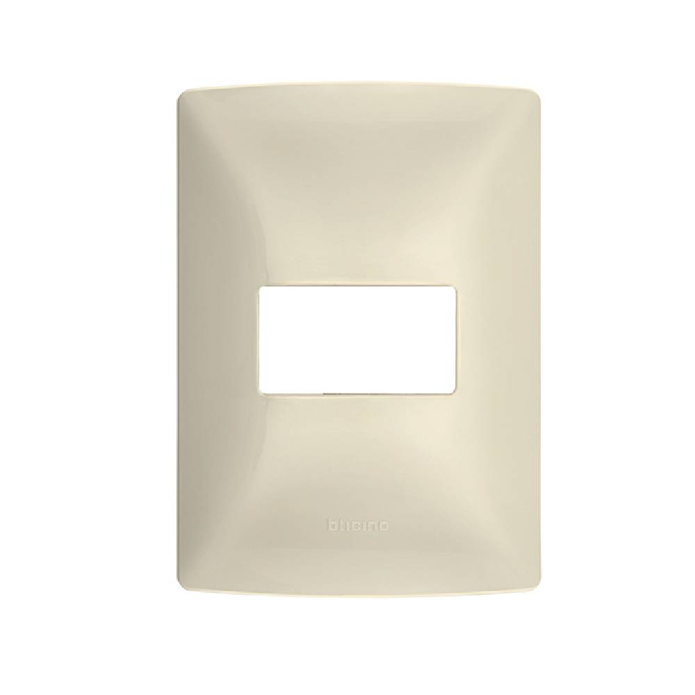 BTICINO MX PLACA RESINA 1 VENTANA CHASIS MARFIL (QZ4803M1MA) (E)