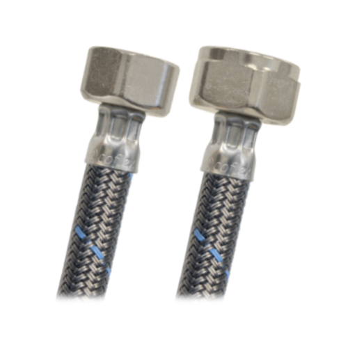 PAQUETE MANGUERA COFLEX C/10PZ VINILO GRIS P/SANITARIO 1/2"AM X 7/8"AM 35CM (CVSG-E35)
