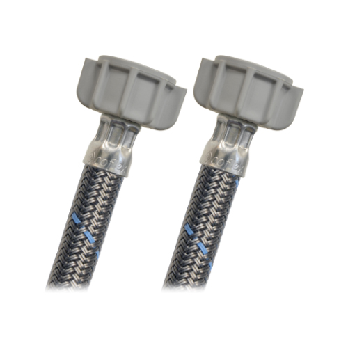 PAQUETE MANGUERA COFLEX C/10PZ VINILO GRIS P/SANITARIO 1/2"AM X 7/8"AM 35CM (CVSG-E35)