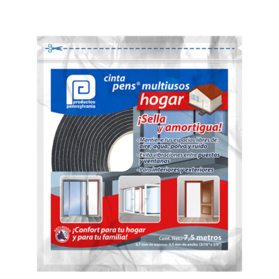 PENNSYLVANIA ROLLO MULTIUSOS 3/16x3/8 NEGRO 7.6M