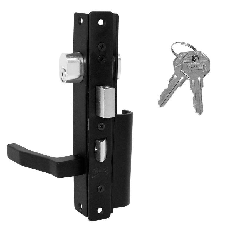CERRADURA PHILLIPS 575 JALADERA-MANIJA NEGRA P/ALUMINIO (MX1064)(H)