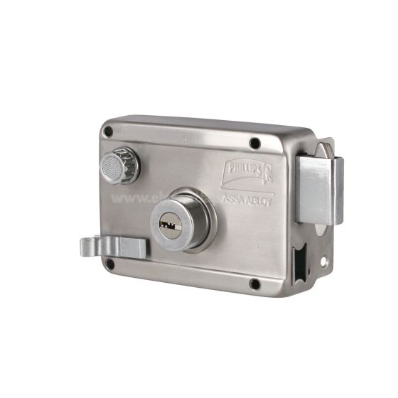 CERRADURA PHILLIPS HS-4000-AS 6 INSTAFÁCIL DERECHA ACERO INOXIDABLE SOBREPONER (MX2660)(H)