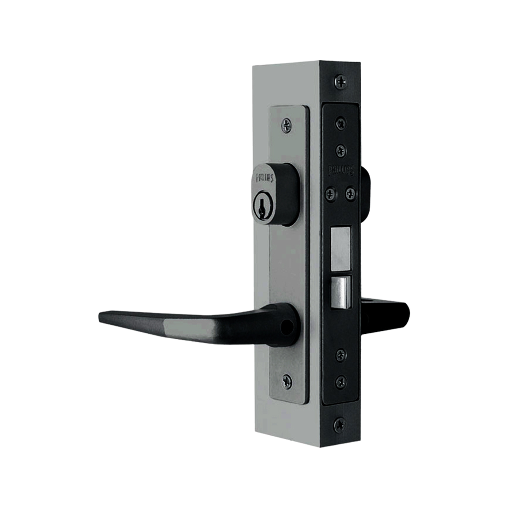 CERRADURA PHILLIPS 549 MANIJA-MANIJA NEGRA P/ALUMINIO (MX2546)(H)