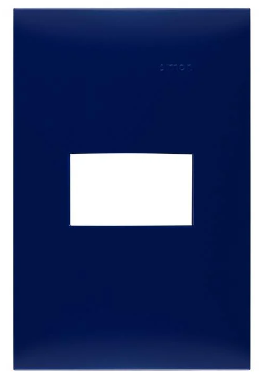 PLACA SIMON 1 VENTANA S/CHASIS AZUL BALEARES (25611-66)(E)